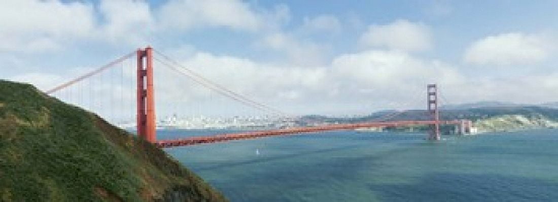 Suspension bridge across a bay Golden Gate Bridge San Francisco Bay San Francisco California USA Canvas Art - Panoramic Images (18 x 7)