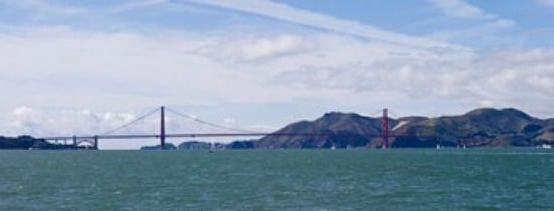 Suspension bridge across a bay Golden Gate Bridge San Francisco Bay San Francisco California USA Canvas Art - Panoramic Images (30 x 12)