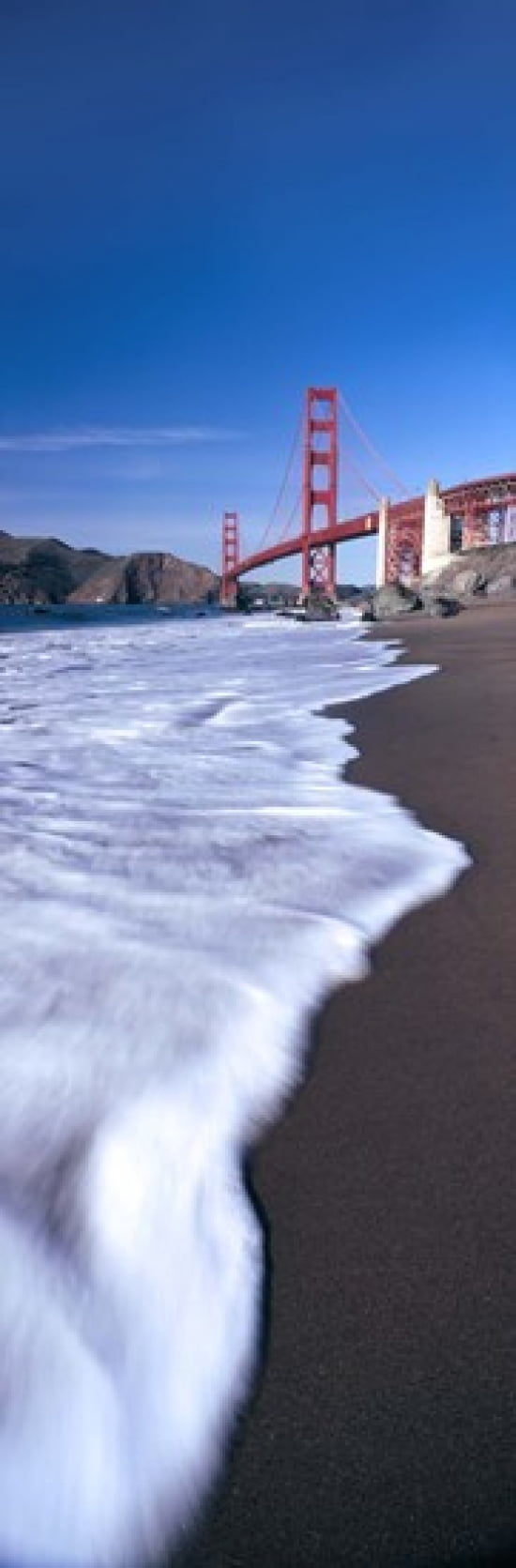 Suspension bridge across a bay Golden Gate Bridge San Francisco Bay San Francisco California USA Canvas Art - Panoramic Images (36 x 12)