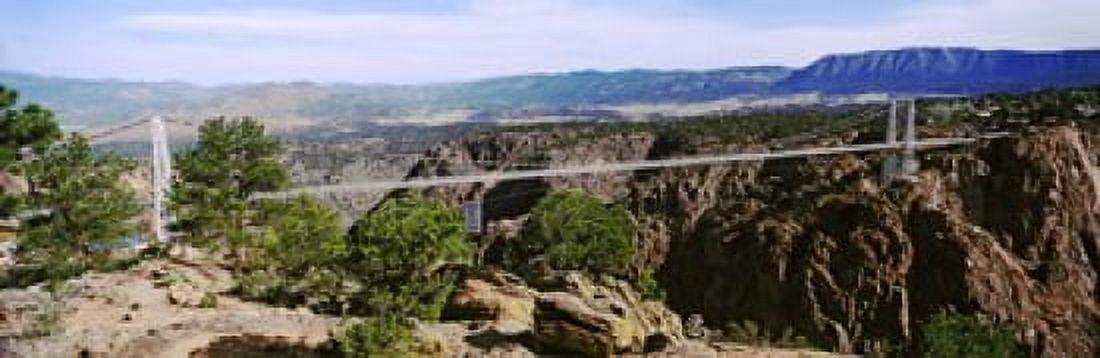 Suspension bridge across a canyon Royal Gorge Suspension Bridge Colorado USA Canvas Art - Panoramic Images (36 x 12)