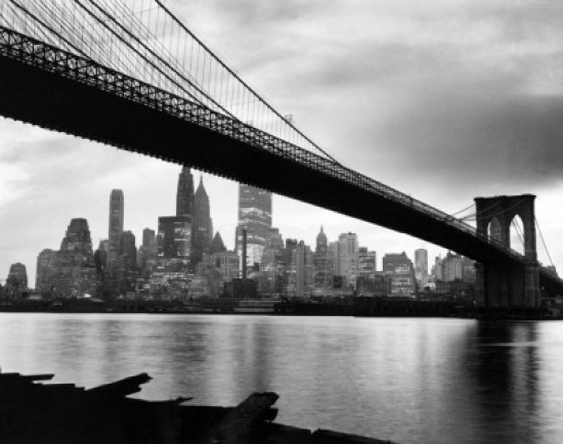 Suspension bridge across a river Brooklyn Bridge New York City New York USA Canvas Art - (24 x 36)