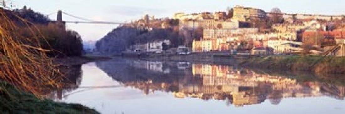 Suspension bridge across a river Clifton Suspension Bridge Bristol England Canvas Art - Panoramic Images (18 x 6)