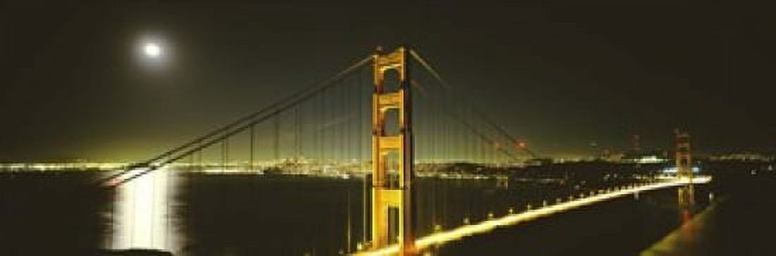Suspension bridge across the sea Golden Gate Bridge San Francisco California USA Canvas Art - Panoramic Images (18 x 6)