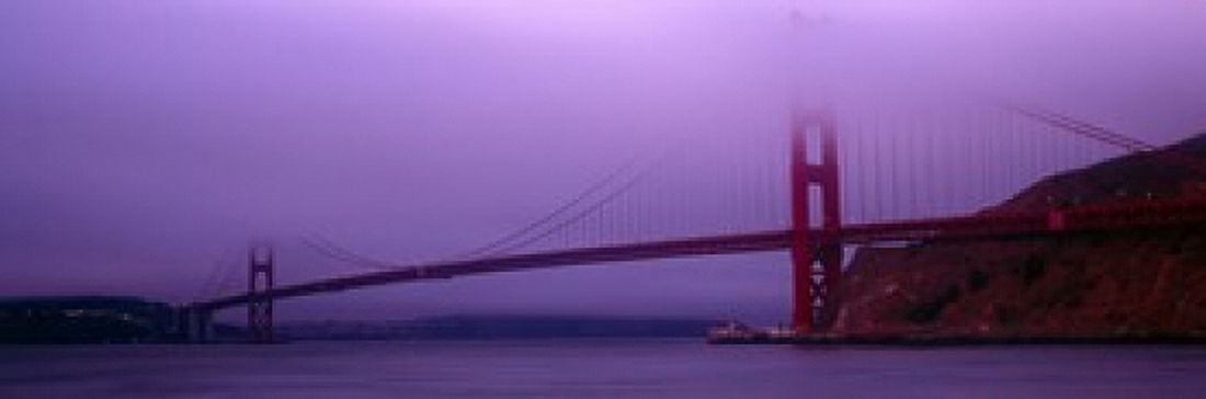 Suspension bridge across the sea Golden Gate Bridge San Francisco Marin County California USA Canvas Art - Panoramic Images (18 x 6)