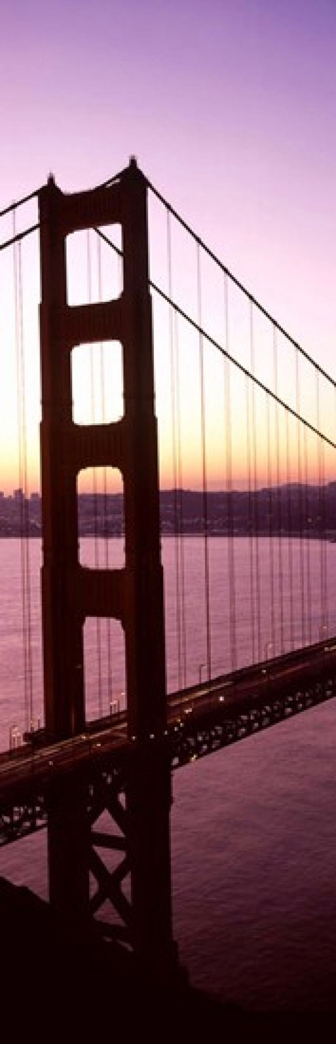 Suspension bridge at sunrise Golden Gate Bridge San Francisco Bay San Francisco California USA Canvas Art - Panoramic Images (36 x 12)