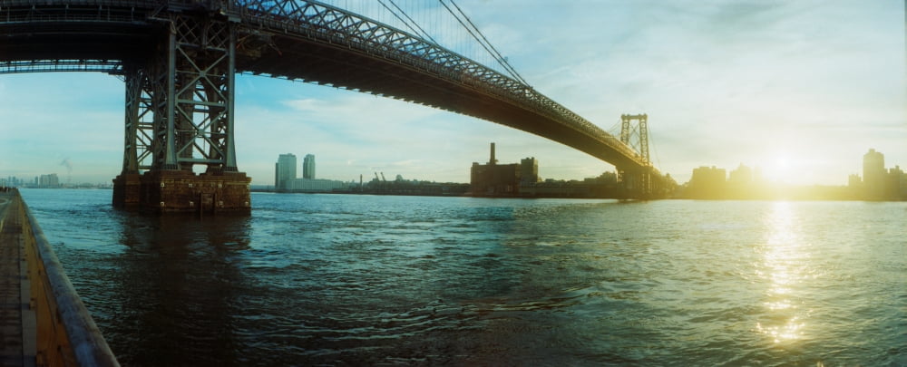 Suspension bridge over a river Williamsburg Bridge East River Lower East Side Manhattan New York City New York State USA Canvas Art - Panoramic Images (27 x 9)
