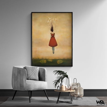 Suspension of Disbelief by Duy Huynh, Freedom Artwork Decor Idea, Fantasy Illustration Office Decor Idea, Women Shelter Decor