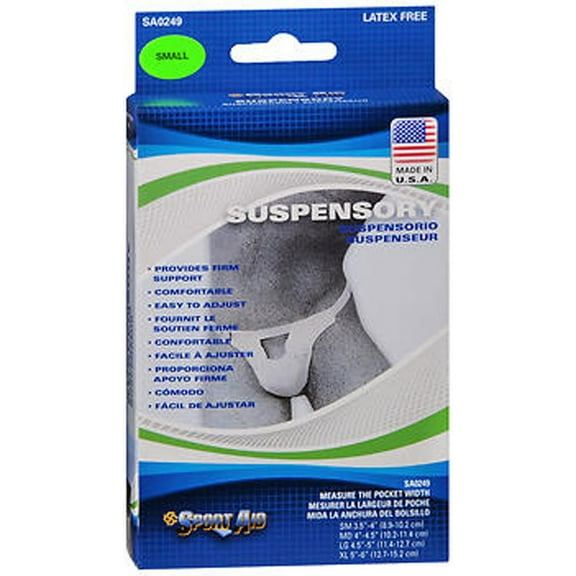 Suspensory with Elastic Waist Band, Small, White