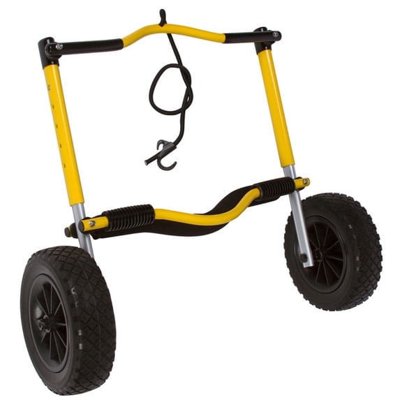 Suspenz Kayak Canoe Transport Cart, Large END Carrier Trolley, Airless Wheels, Yellow, 150lb