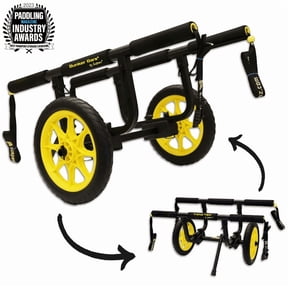 Suspenz Fishing Kayak Catch-All Cart Trolley, Heavy Duty Canoe Transport Trailer, Adjustable Bi-Directional Bunker Bars, Airless Wheels