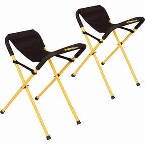 Suspenz Kayak Canoe SUP Stands, Heavy Duty Portable Folding Stands with Slings, Yellow, 175lb Capacity