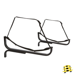 Suspenz Kayak Canoe SUP Storage Rack, Flat Wall Hanger/Hook, Safety Straps, Black, 125lb Capacity