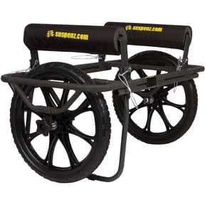 Suspenz Kayak Canoe Transport Cart, All-Terrain Super Duty Trolley, Airless Wheels, 300lb Capacity