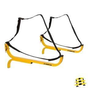 Suspenz Kayak Canoe SUP Storage Rack, Flat Wall Hanger/Hook, Safety Straps, Yellow, 125lb Capacity