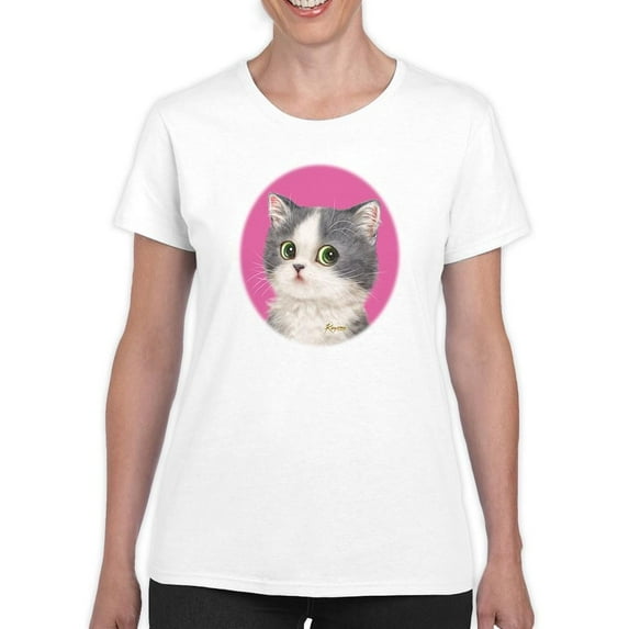 Suspicious Cat T-Shirt Women -Kayomi Harai Designs, Female 3X-Large