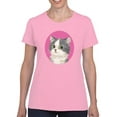 thumbnail image 1 of Suspicious Cat T-Shirt Women -Kayomi Harai Designs, Female XX-Large, 1 of 4