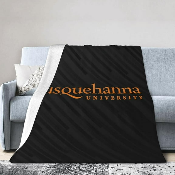 Susquehanna University Logo Fleece Blanket, Very Soft Microfiber Flannel Blanket for Couch Warm and Cozy for All Seasons