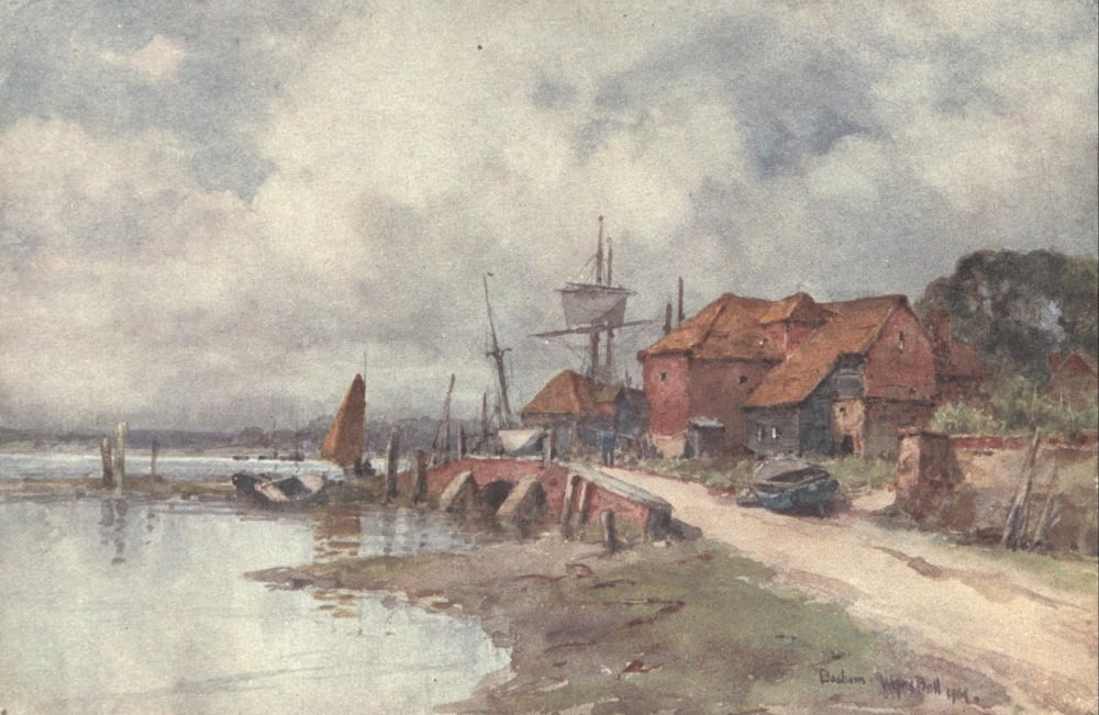 Sussex 1906 Bosham (Mill Bridge) Canvas Art - Wilfrid Ball (18 x 24)