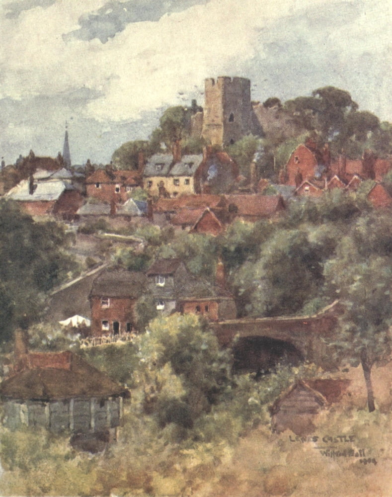 Sussex 1906 Lewes Castle Canvas Art - Wilfrid Ball (18 x 24)