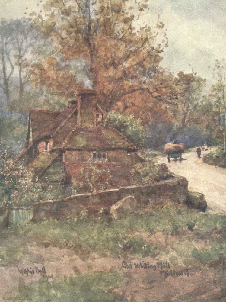 Sussex 1906 Old Whiting Mill Midhurst Canvas Art - Wilfrid Ball (18 x 24)