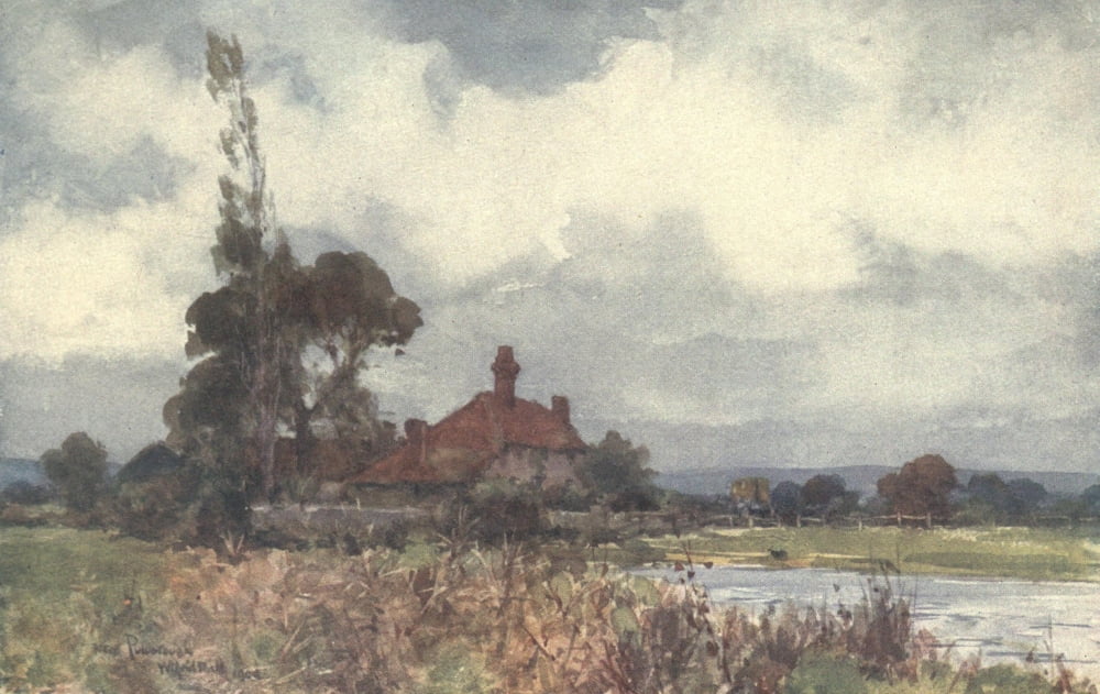 Sussex 1906 Pulborough Marsh Canvas Art - Wilfrid Ball (18 x 24)