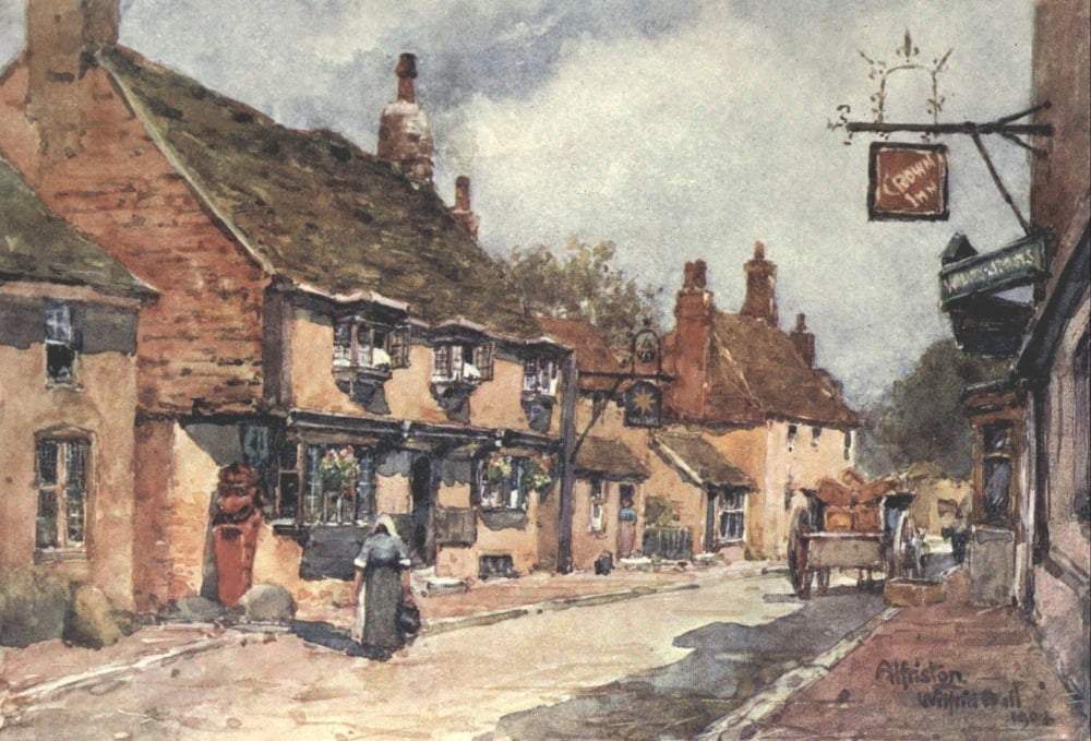 Sussex 1906 Star Inn Alfriston Canvas Art - Wilfrid Ball (18 x 24)