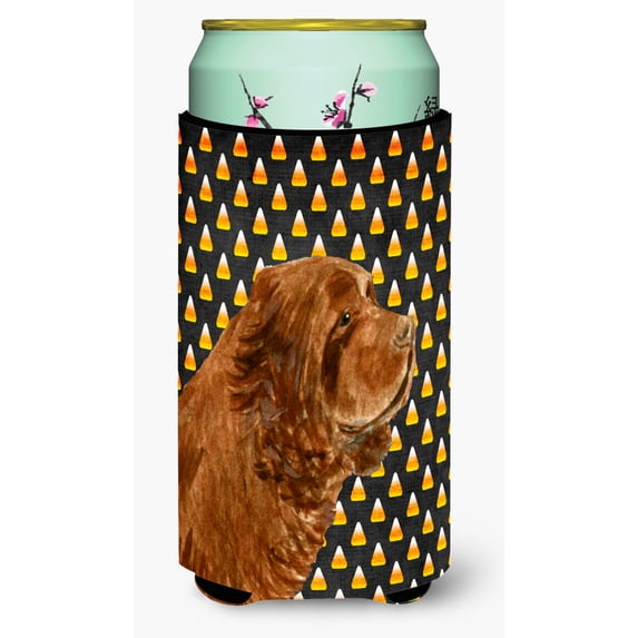 Sussex Spaniel Candy Corn Halloween Portrait Tall Boy Hugger