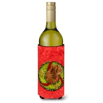 Sussex Spaniel Cristmas Wreath Wine Bottle Hugger