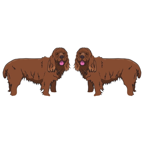 Sussex Spaniel Decal | Indoor/Outdoor | Dog Lover Super Cute Sticker for SUV Windows, Dorm Rooms, Bedroom, Offices | SignMission personalized gift | 2 Pack of 6"