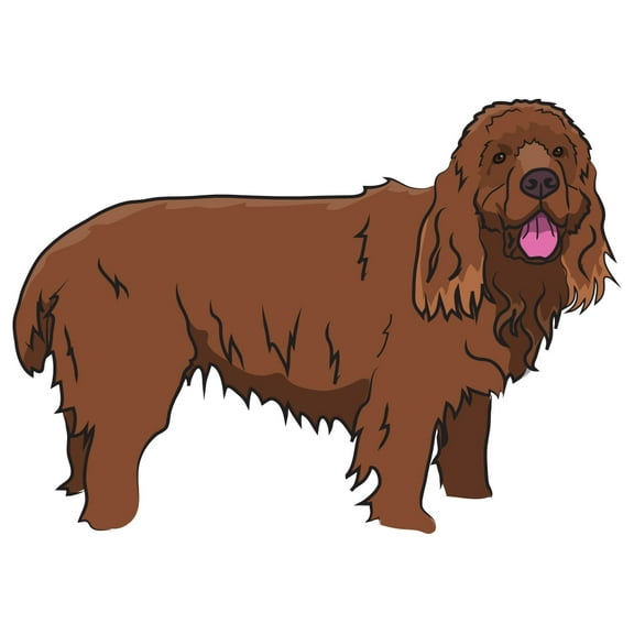 Sussex Spaniel Decal | Indoor/Outdoor | Dog Lover Super Cute Sticker for SUV Windows, Dorm Rooms, Bedroom, Offices | SignMission personalized gift | 36"