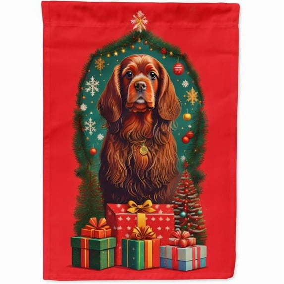 Sussex Spaniel Holiday Christmas Garden Flag 11.25 in x 15.5 in