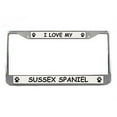 thumbnail image 1 of Sussex Spaniel License Plate Frame (Chrome) 5 Year Warranty, 1 of 1
