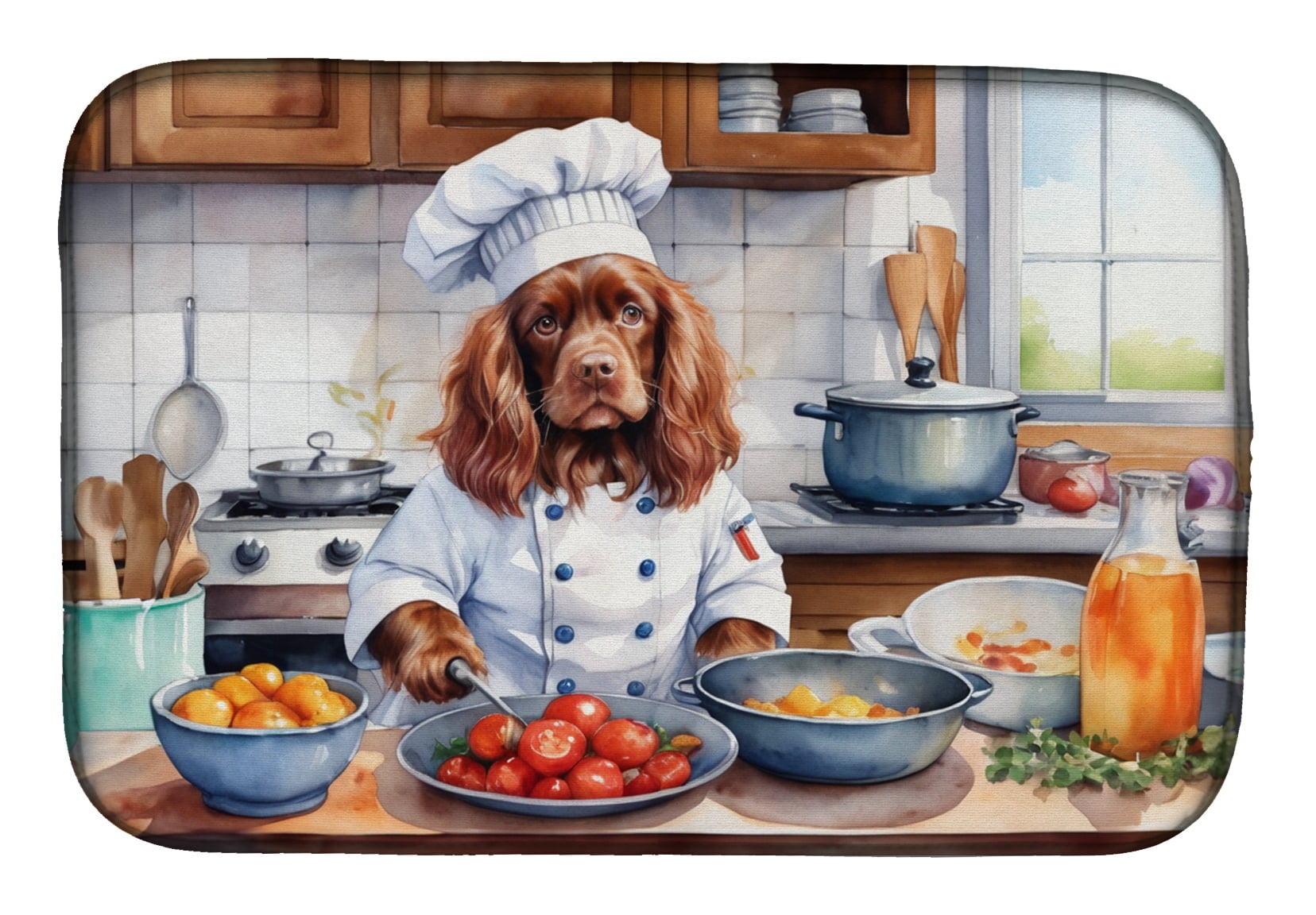 Sussex Spaniel The Chef Dish Drying Mat