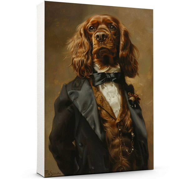 Sussex Spaniel Wall Art Abstract Dog Posters - Sussex Spaniel Dog Canvas Wall Art For Bedroom Decor - Wall Art Decor - Coffee Bar Accessories