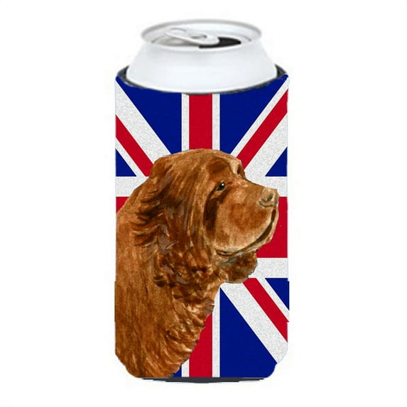Sussex Spaniel with English Union Jack British Flag Tall Boy Hugger