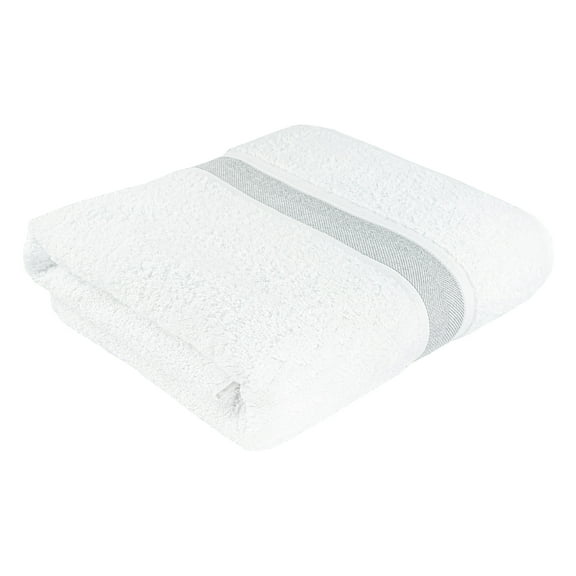 SussexHome Hotel-Quality Large Bath Towel - Ultra-Absorbent 100% Natural Cotton Bath Sheet Towel for Bathroom - 35 x 67 Inches Bordered Design Plush Thick Luxury Bath Towel