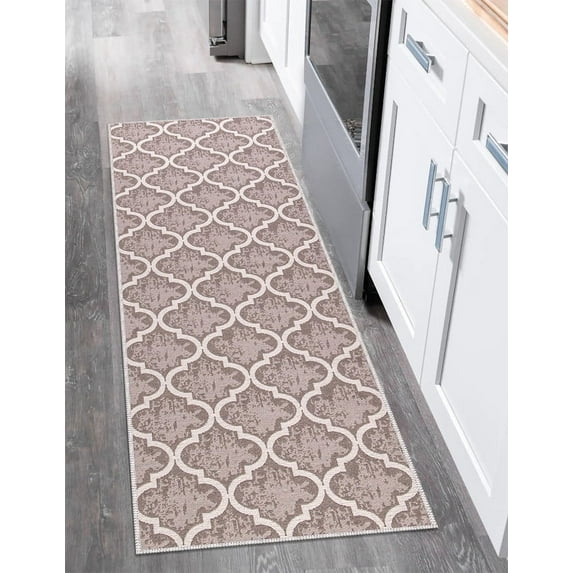 SussexHome Non Skid Washable Kitchen Runner Rug - Ultra-Thin 70 % Cotton Kitchen Floor Mat for in Front of Sink - 20 x 59 Inches Heavy Duty Runner Rug for Kitchen Floor
