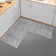 thumbnail image 1 of SussexHome Non Skid Washable Kitchen Runner Rugs Set of 2 - Ultra-Thin Lattice Area Rugs for Laundry Room, Entryway, Bathroom - Multipurpose Set of 44 x 24 and 31.5 x 20 Inches Floor Mats, 1 of 5