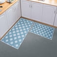 thumbnail image 1 of SussexHome Non Skid Washable Kitchen Runner Rugs Set of 2 - Ultra-Thin Lattice Area Rugs for Laundry Room, Entryway, Bathroom - Multipurpose Set of 44 x 24 and 31.5 x 20 Inches Floor Mats, 1 of 5