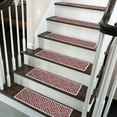 thumbnail image 1 of SussexHome Sisal Design 9" X 28" Stair Treads - 150 % Cotton Anti-Slip Carpet Strips for Indoor Stairs-Easy to Install Stair Treads with Double Adhesive Tape-Safe, Extra-Grip, 15-Pack-Maroon, 1 of 8