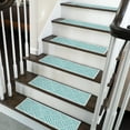 thumbnail image 1 of SussexHome Sisal Design 9" X 28" Stair Treads - 150 % Cotton Anti-Slip Carpet Strips for Indoor Stairs-Easy to Install Stair Treads with Double Adhesive Tape-Safe, Extra-Grip, 15-Pack-Teal, 1 of 8