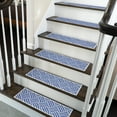 thumbnail image 1 of SussexHome Sisal Design 9" X 28" Stair Treads - 70 % Cotton Anti-Slip Carpet Strips for Indoor Stairs-Easy to Install Stair Treads with Double Adhesive Tape-Safe, Extra-Grip, 10-Pack-Navy, 1 of 8