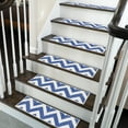 thumbnail image 1 of SussexHome Traverse Design 9" X 28" Stair Treads - 70 % Cotton Anti-Slip Carpet Strips for Indoor Stairs-Easy to Install Stair Treads with Double Adhesive Tape-Safe, Extra-Grip, 10-Pack-Navy, 1 of 8