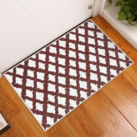 Sussexhome Floral Collection 2 x 3 Foot Heavy Duty Low Pile Rug Runner - Ultra-Thin Non Slip Area Rug - Washable Cotton Indoor Rug for Front Door Foyer Rug for Entryway