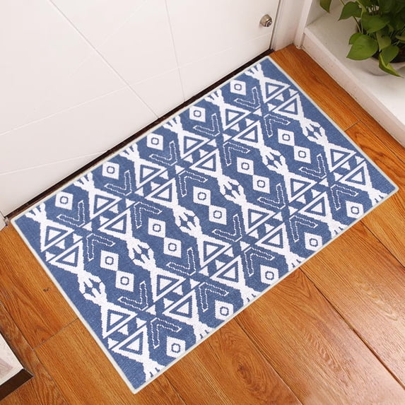 Sussexhome Hairband Collection 2 x 3 Foot Heavy Duty Low Pile Rug Runner - Ultra-Thin Non Slip Area Rug - Washable Cotton Indoor Rug for Front Door Foyer Rug for Entryway