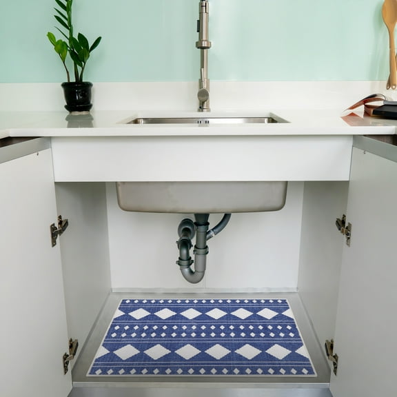 Sussexhome Under Sink Mat - Ultra-Absorbent Cotton Shelf Liners For Kitchen Cabinets - Non-Slip, Waterproof Backing - Machine Washable Surface Protector - Durable Cover, Customizable, Easy To Cut