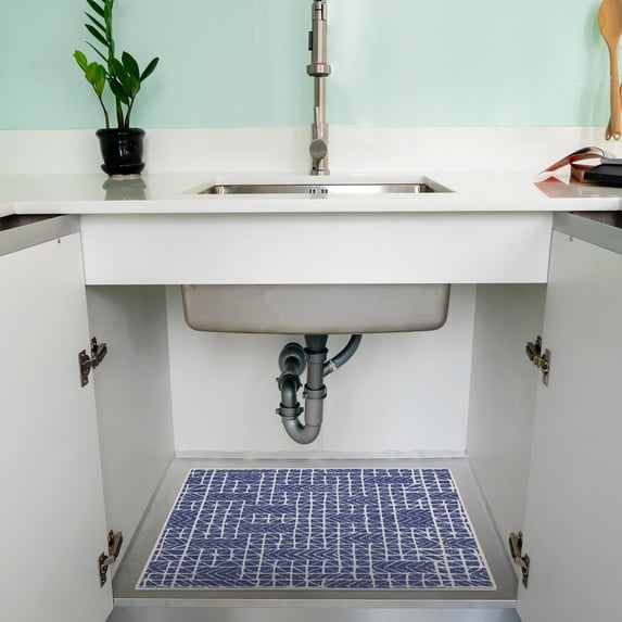 Sussexhome Under Sink Mat - Ultra-Absorbent Cotton Shelf Liners For Kitchen Cabinets - Non-Slip, Waterproof Backing - Machine Washable Surface Protector - Durable Cover, Customizable, Easy To Cut
