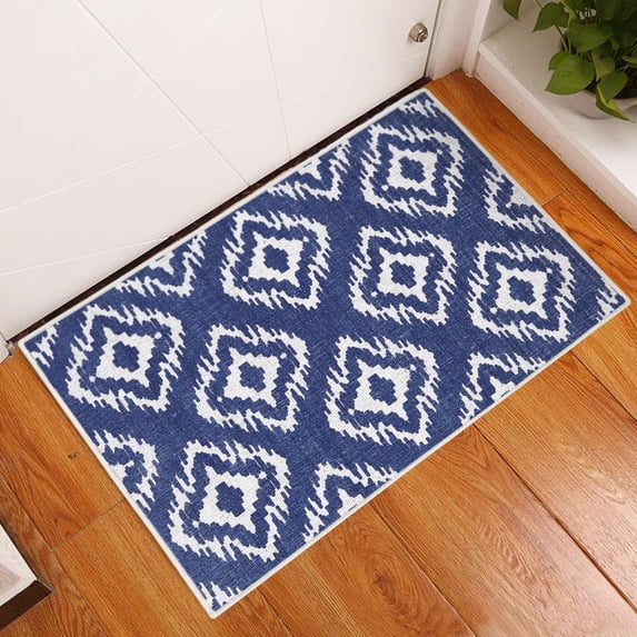 Sussexhome Tetra One Collection 2 x 3 Foot Heavy Duty Low Pile Rug Runner - Ultra-Thin Non Slip Area Rug - Washable Cotton Indoor Rug for Front Door Foyer Rug for Entryway