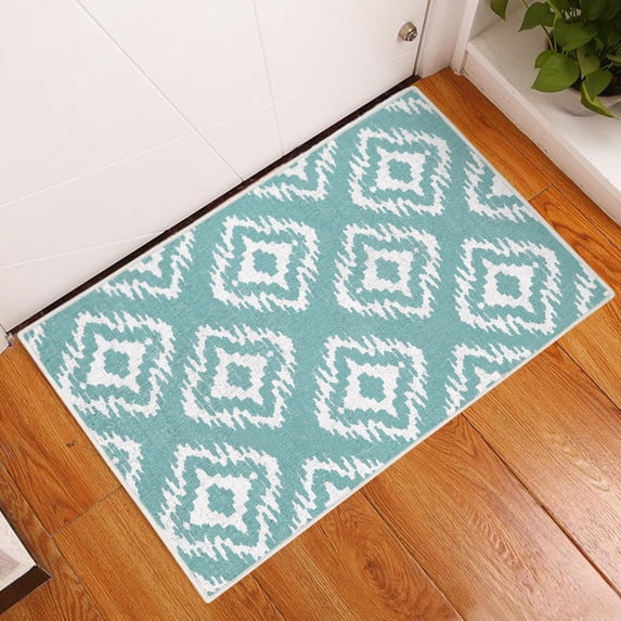 Sussexhome Tetra One Collection 2 x 3 Foot Heavy Duty Low Pile Rug Runner - Ultra-Thin Non Slip Area Rug - Washable Cotton Indoor Rug for Front Door Foyer Rug for Entryway