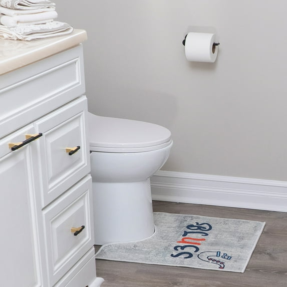 Sussexhome Toilet Mat - Machine Washable & Absorbent Bath Rugs for Bathroom Floor - Plush, Non Slip Bath Rug - Polyester & Cotton Bathroom Rugs with Printed Pattern Design - 20”x24" Bathroom Mats